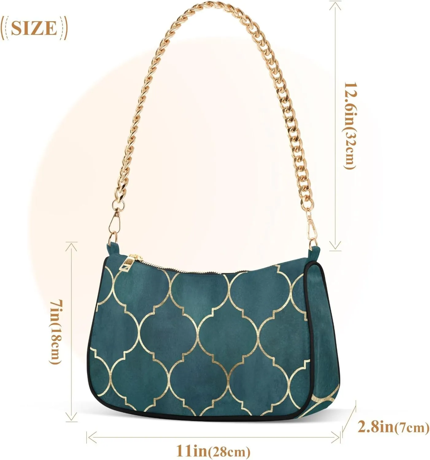 Lemon Polka Dots Black Moon Purses Clutch Women Tote Handbags Printed Floral Shoulder Bag