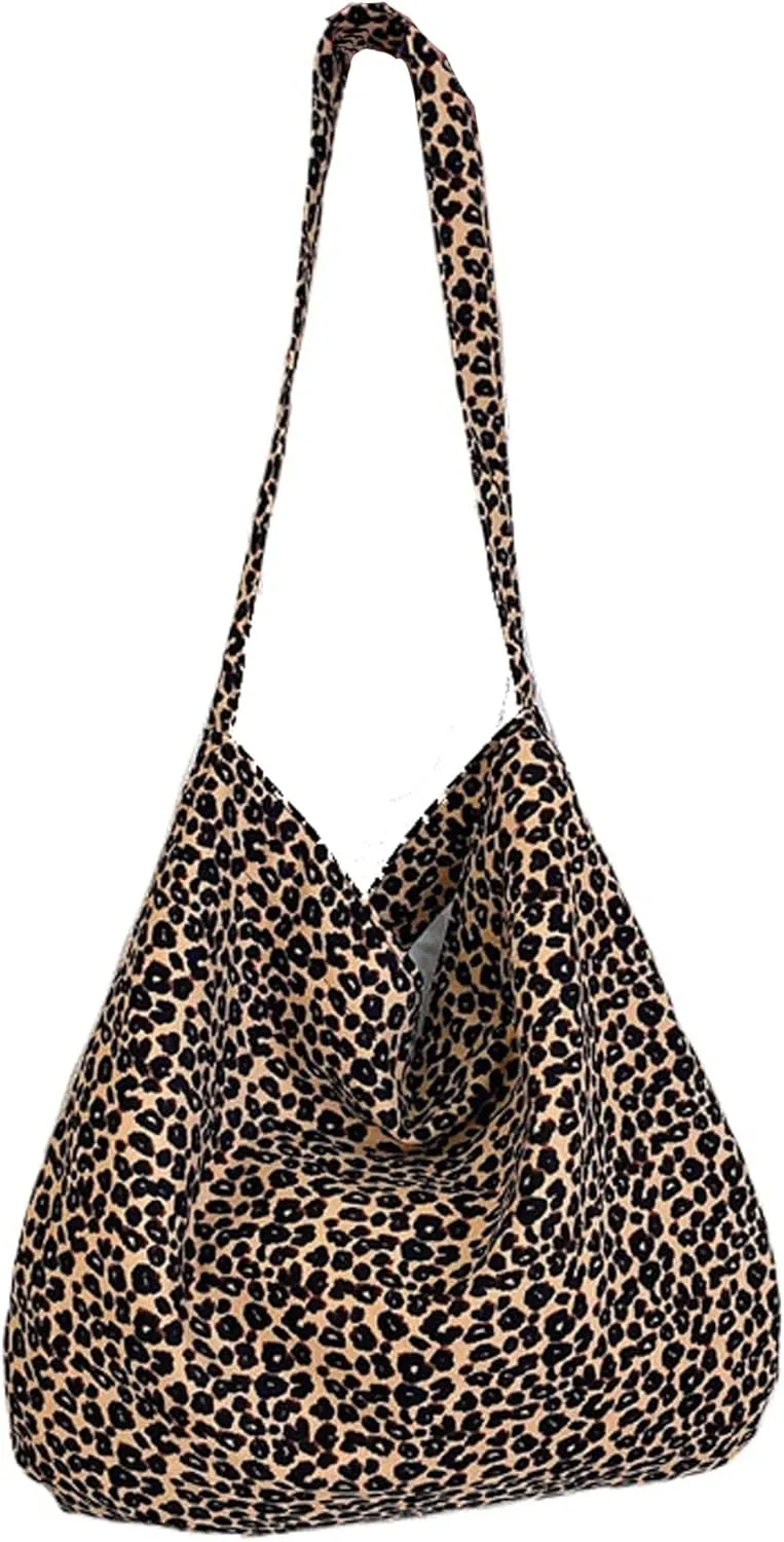 Leopard Shoulder Bag for Women Soft & Lightweight Large Tote Purse Handbag Travel Satchel Women's Gift