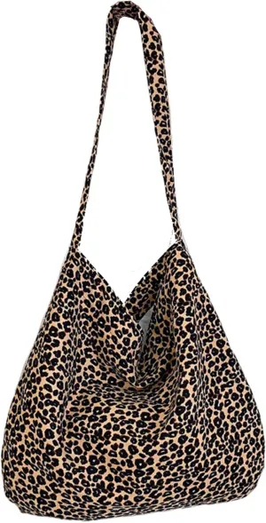 Leopard Shoulder Bag for Women Soft & Lightweight Large Tote Purse Handbag Travel Satchel Women's Gift