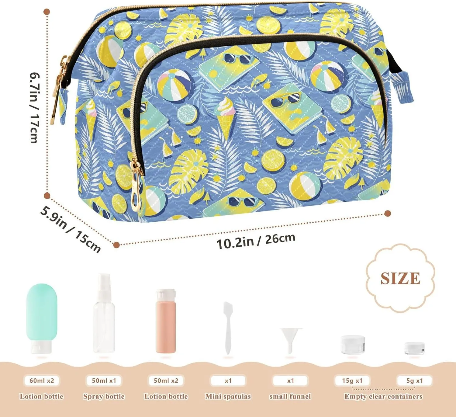 Lightweight Quilted Makeup Bag Aesthetic Toiletry Organizer for Travel Storage