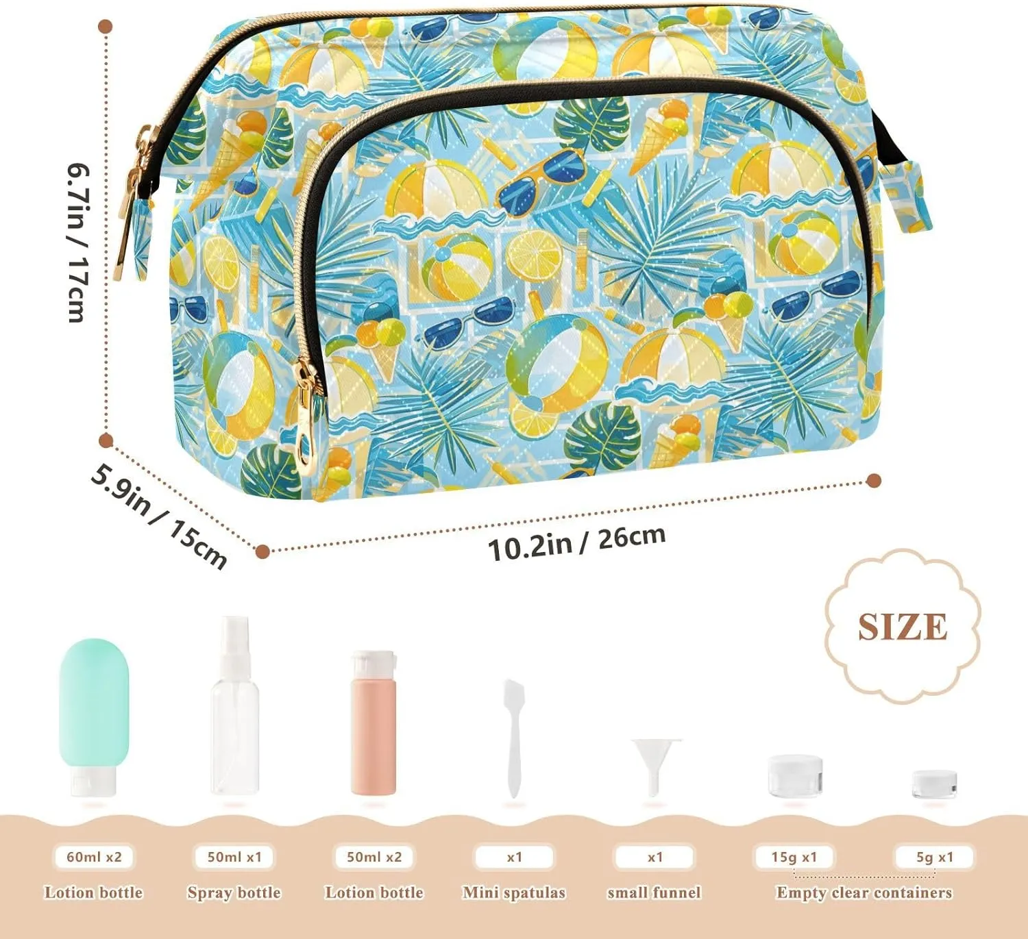 Lightweight Quilted Makeup Bag Aesthetic Toiletry Organizer for Travel Storage