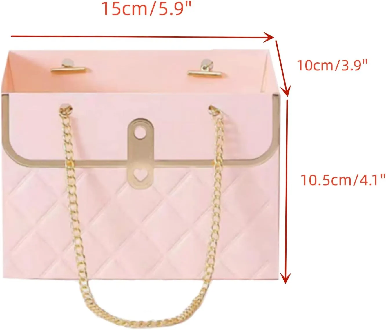 LONG XIN SERIES 8pcs Pink Floral Gift Bags Premium Reusable Paper Gift Boxes Rectangular Present Packaging for Gift Package
