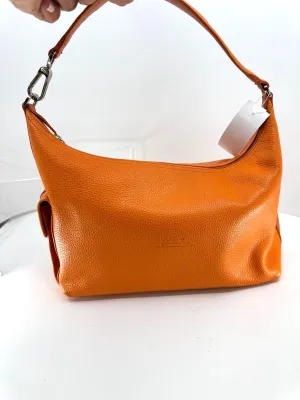 LONGCHAMP TEXTURED LEATHER SATCHEL BAG