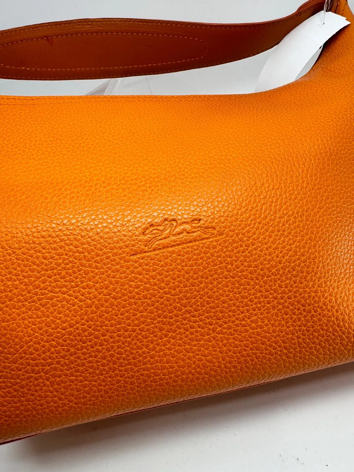 LONGCHAMP TEXTURED LEATHER SATCHEL BAG