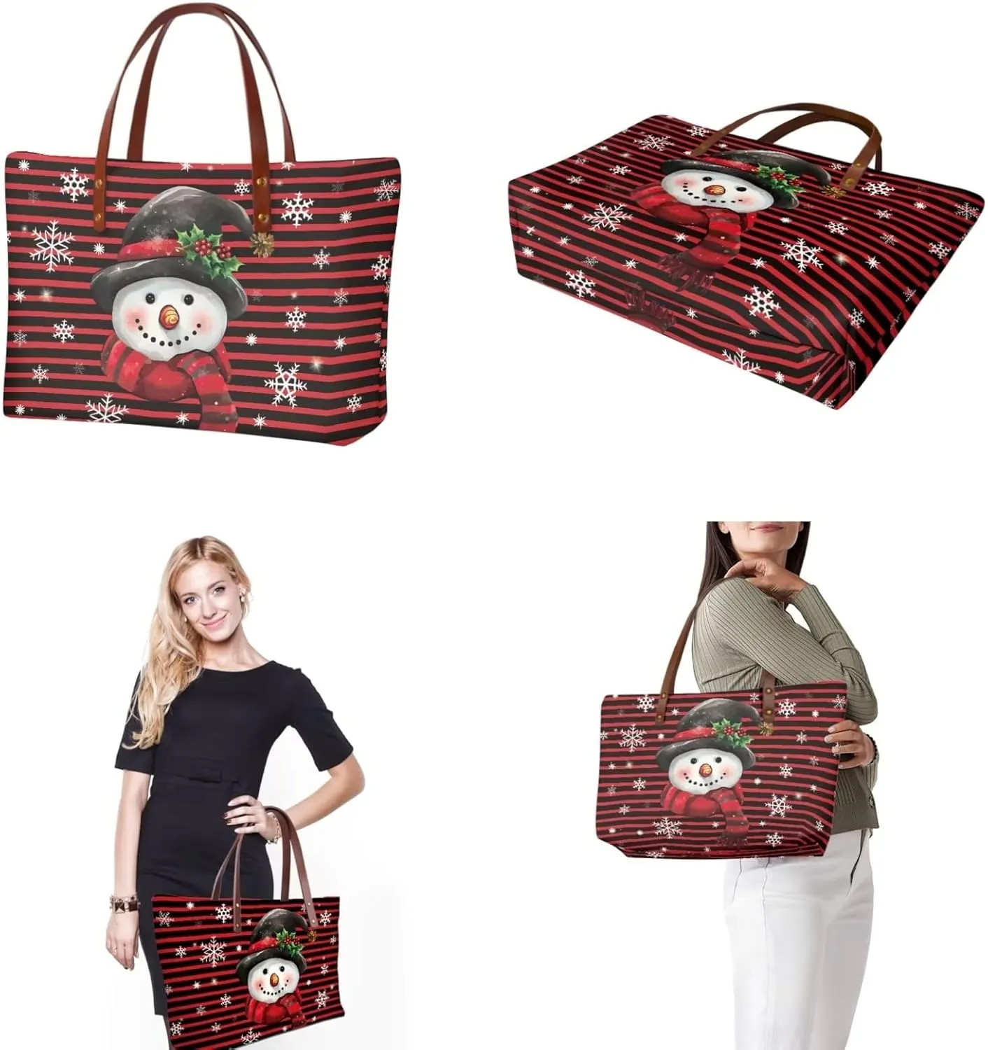 Lotusorchid 2 Pcs Hand bags Purses, Women Top Handle Bag Satchel Shoulder Bag, Large Tote Handbag with PU Wallet
