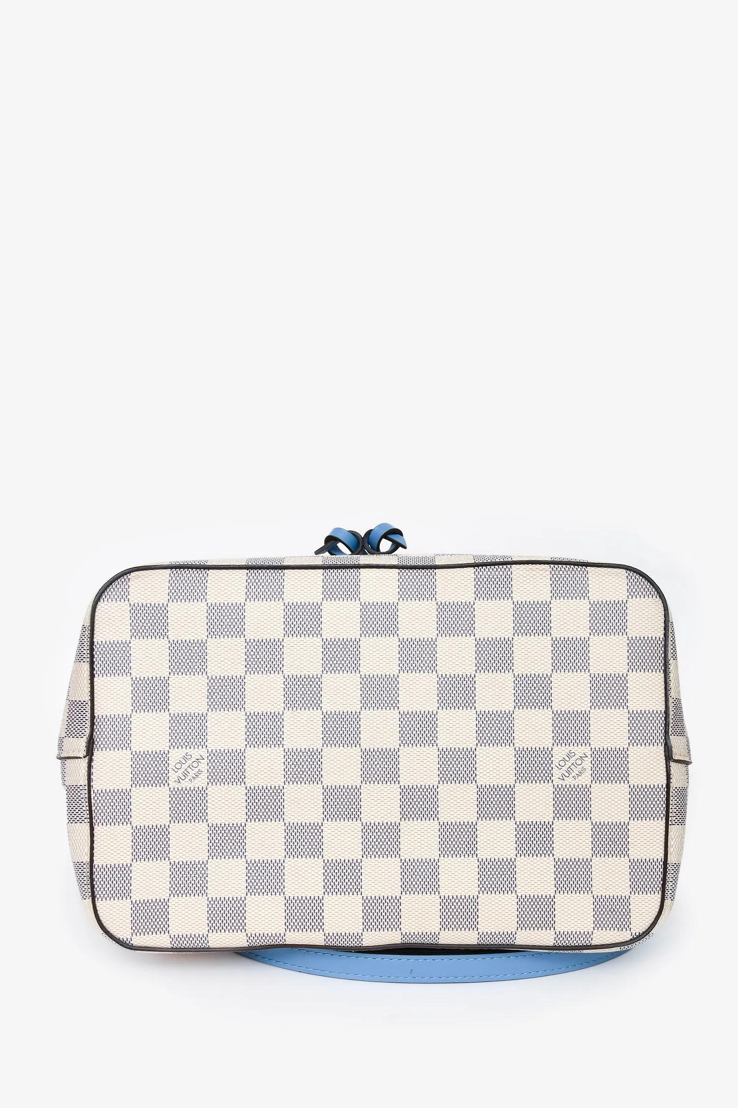 Louis Vuitton 2019 Damier Azur/ Blue Leather NeoNoé MM Bucket Bag