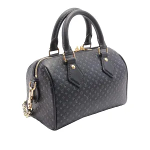 Louis Vuitton Embossed Calfskin Nanogram Speedy Bandouliere 25