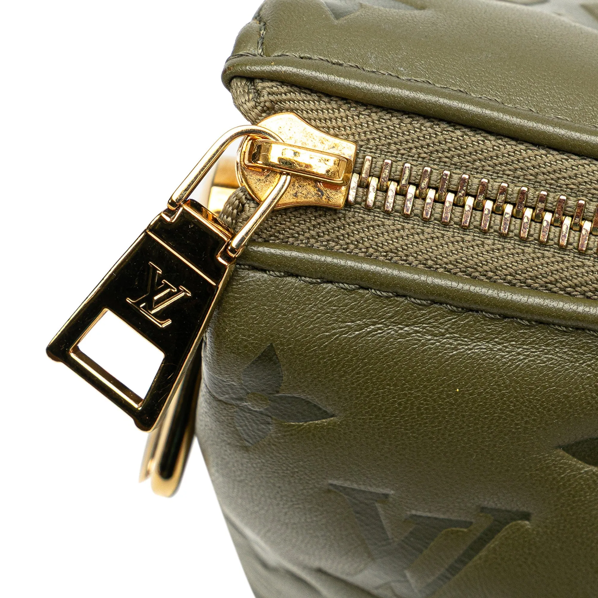 Louis Vuitton Monogram Embossed Puffy Lambskin Coussin MM