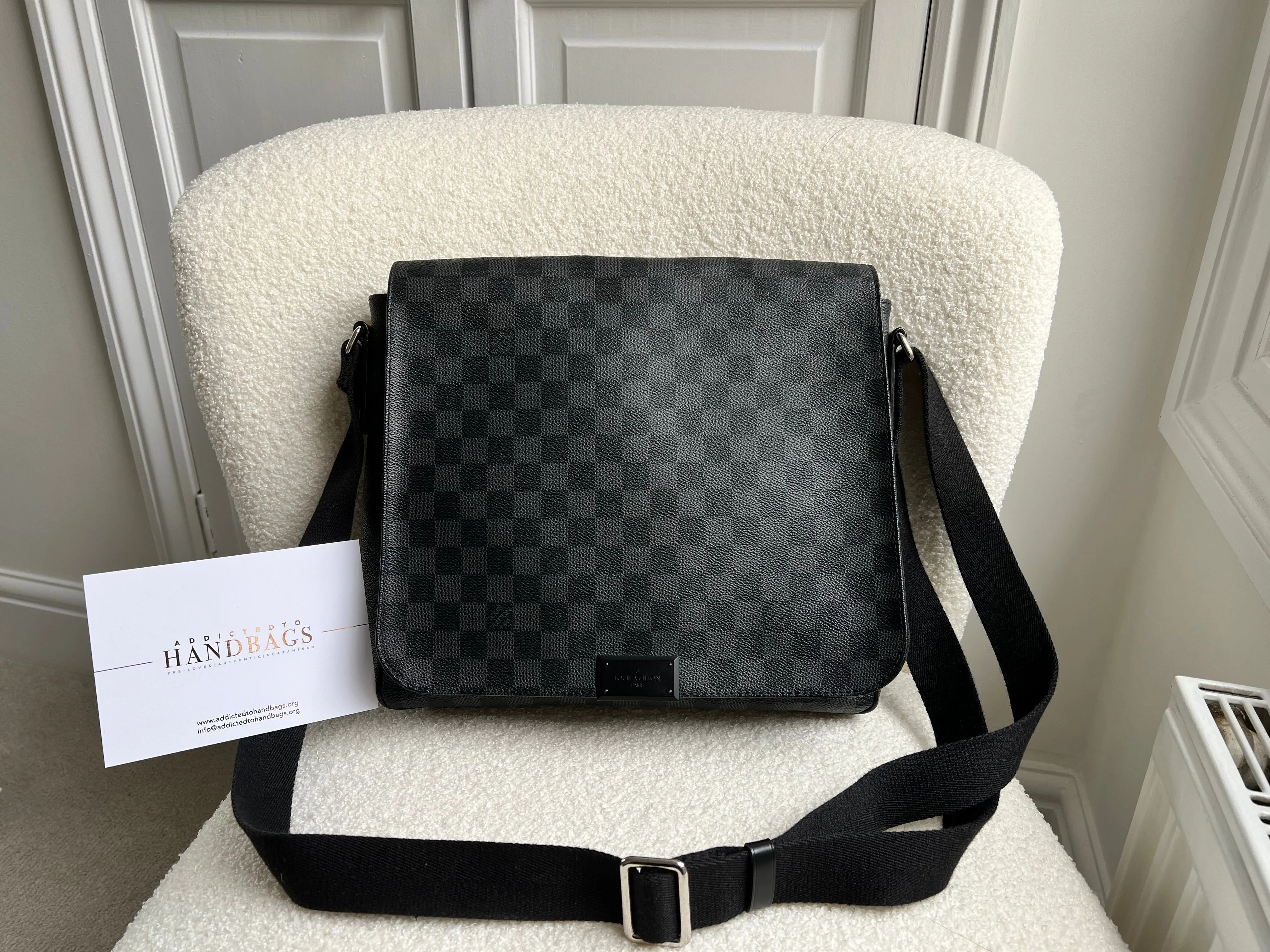Louis Vuitton PM District Messenger Bag Damier Graphite