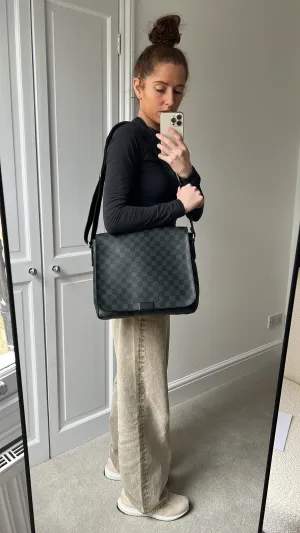 Louis Vuitton PM District Messenger Bag Damier Graphite