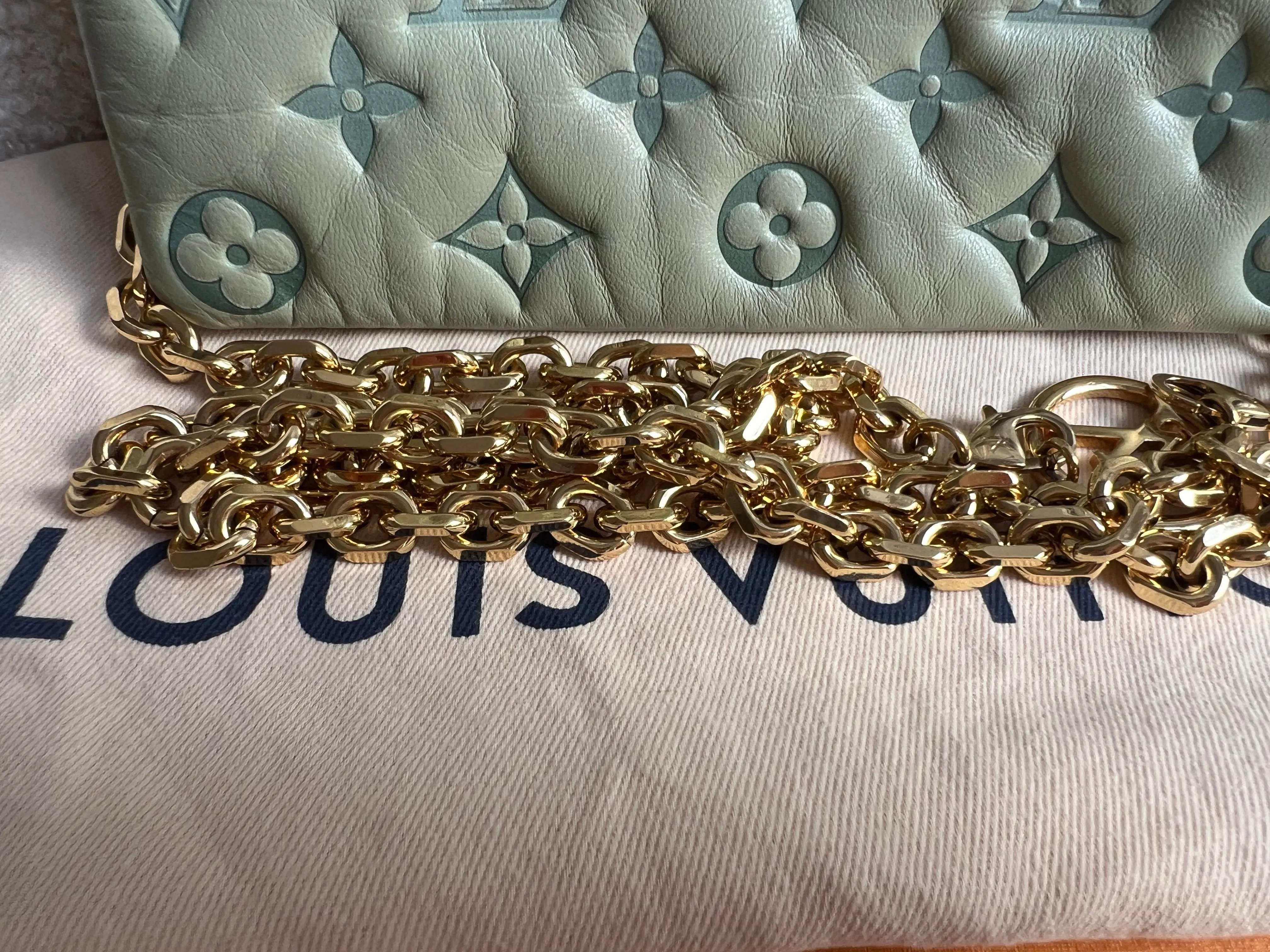 Louis Vuitton Sage Green Coussin Pochette (RRP £2090)