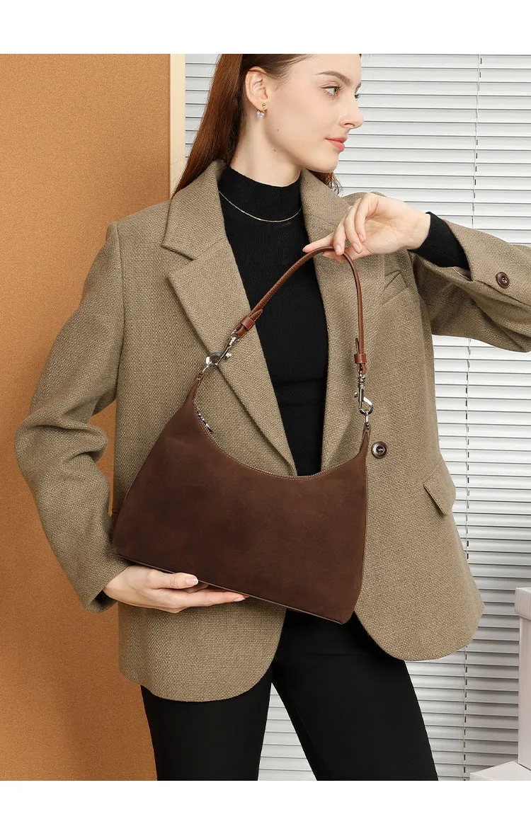 Louise Matte Hobo Suede Tote