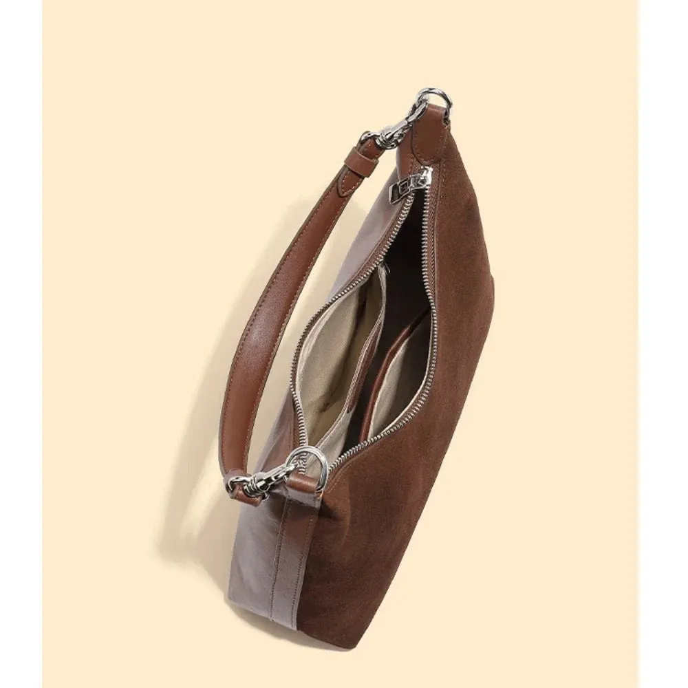 Louise Matte Hobo Suede Tote