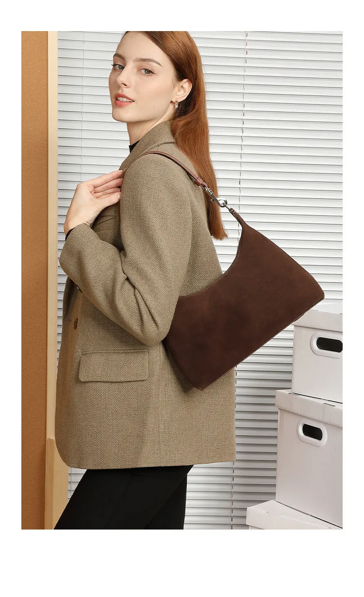 Louise Matte Hobo Suede Tote