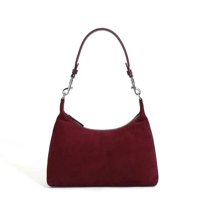 Louise Matte Hobo Suede Tote