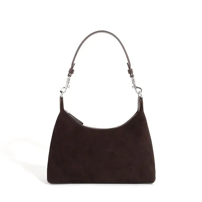 Louise Matte Hobo Suede Tote