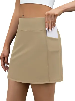 LouKeith Tennis Skirt with Shorts High Waisted Golf Skirts Dressy Casual Workout Athletic Skorts for Women with 4 Pockets