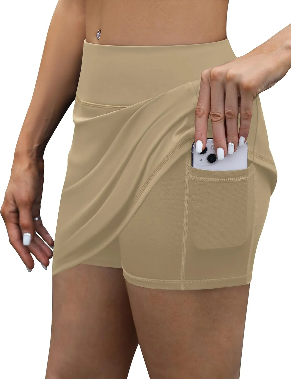 LouKeith Tennis Skirt with Shorts High Waisted Golf Skirts Dressy Casual Workout Athletic Skorts for Women with 4 Pockets