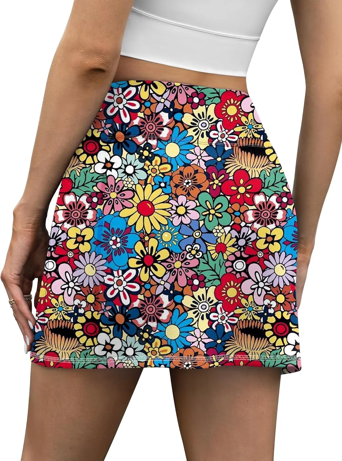LouKeith Tennis Skirt with Shorts High Waisted Golf Skirts Dressy Casual Workout Athletic Skorts for Women with 4 Pockets