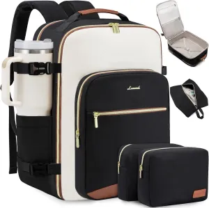 LOVEVOOK Large Travel Backpack for Women & Men, 40L Carry on Backpack for Airplanes, TSA Personal Item Travel Bag fits 17" Laptop, Waterproof Travel Essentials Airline Approved with 3 Packing Cubes