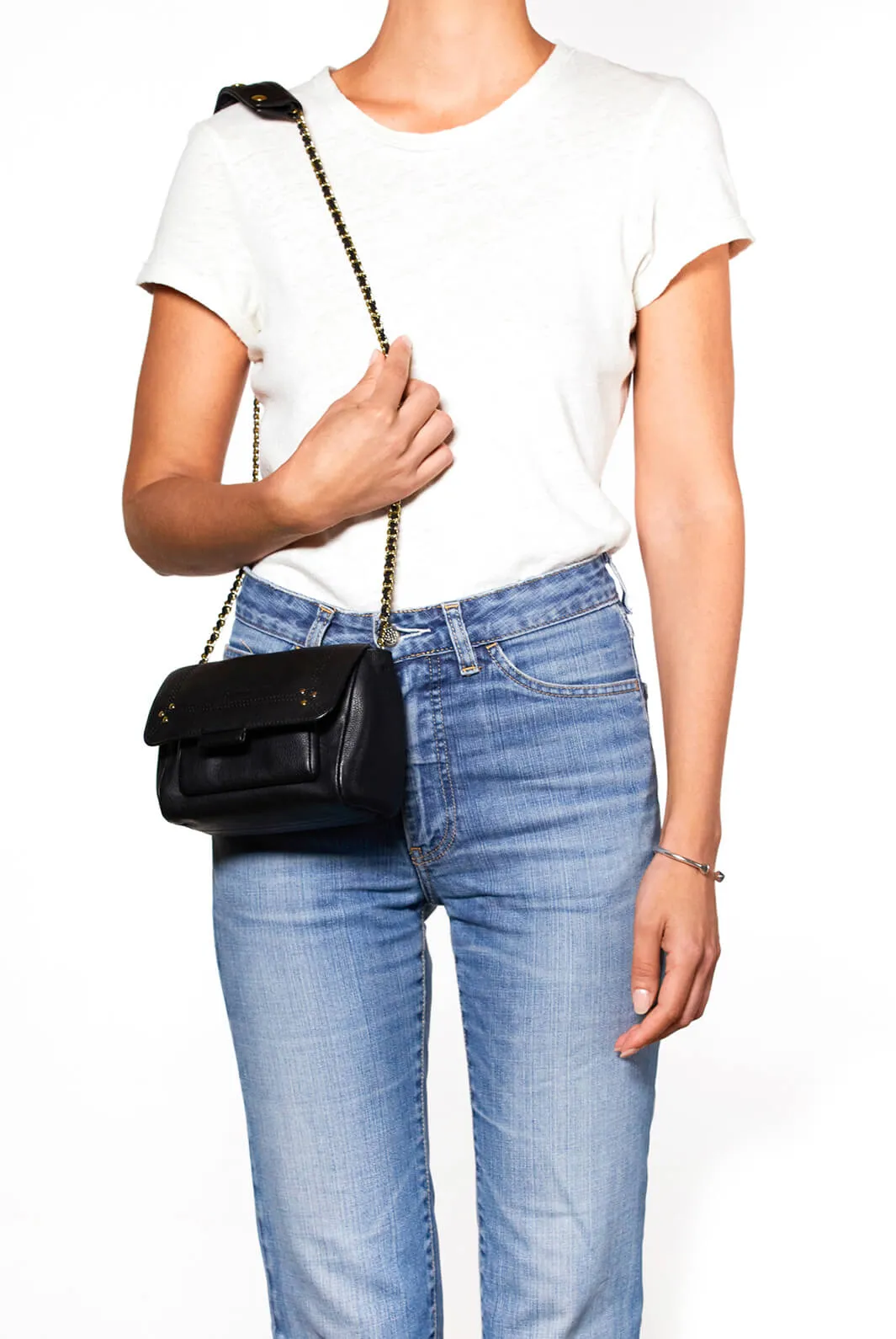 Lulu S Noir brass calfskin