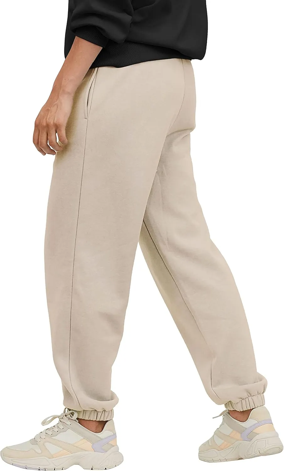 Ma Croix Mens Lightweight Sweatpants with Pockets Elastic Waist Fleece Jogger