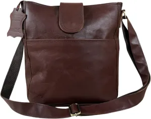 Madosh, Women's Genuine Leather Crossbody Bag Shoulder Messenger Ladies Casual Satchel Handmade Handbag
