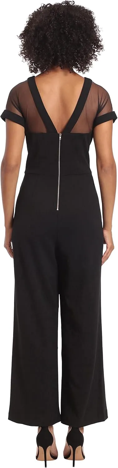 Maggy London womens Illusion Jumpsuit Occasion Event Party Guest of Wedding