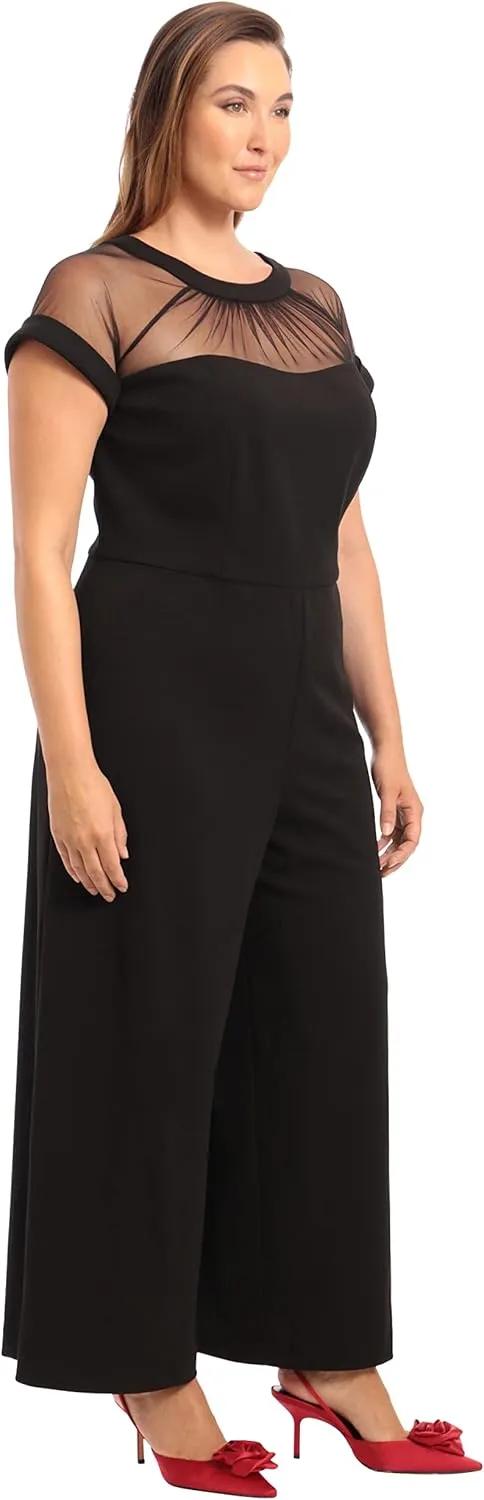 Maggy London womens Illusion Jumpsuit Occasion Event Party Guest of Wedding