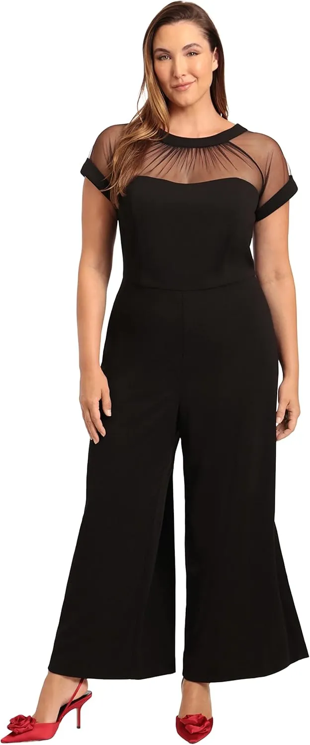 Maggy London womens Illusion Jumpsuit Occasion Event Party Guest of Wedding