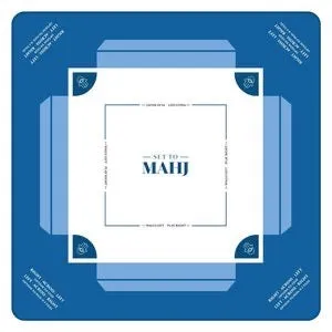 Mahj Blue Mat for Jewish Mah-Jong