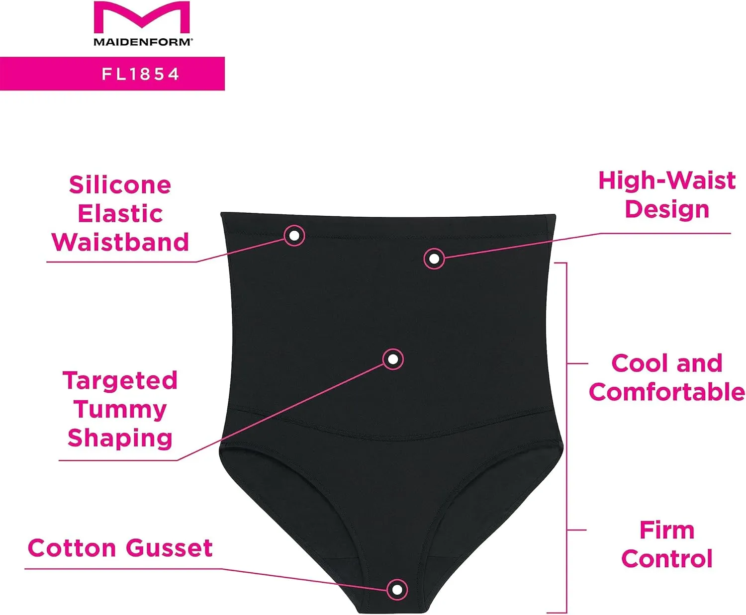 Maidenform Women's Shapewear Underwear, High-Waisted Shapewear Panties, Shapewear Tummy Control Shaping Brief