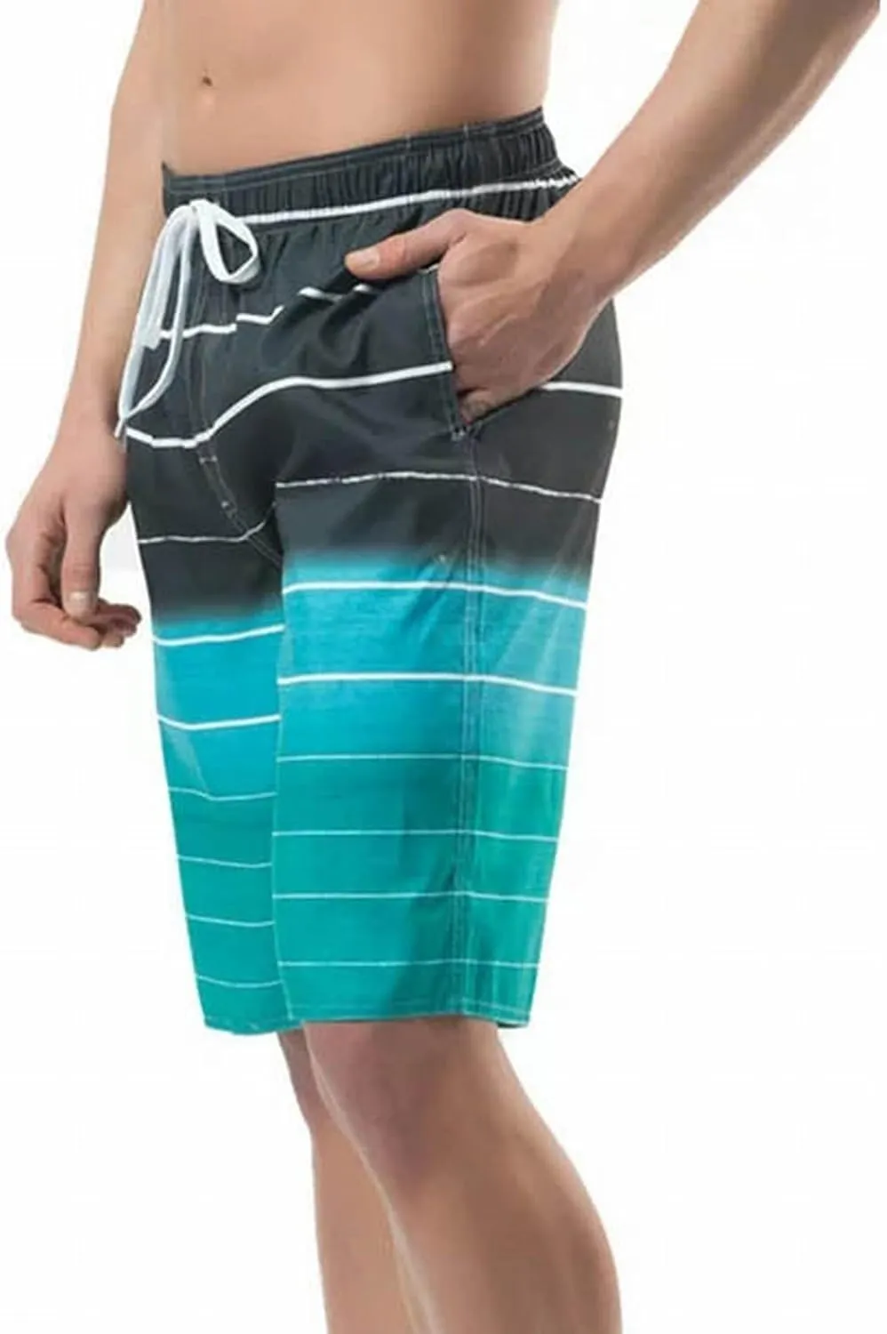 Matching Couples Outfits for Vacation Mesh Printed Beach Shorts Beach Pants Pants Daddy Shorts Men Mens Teal Swim