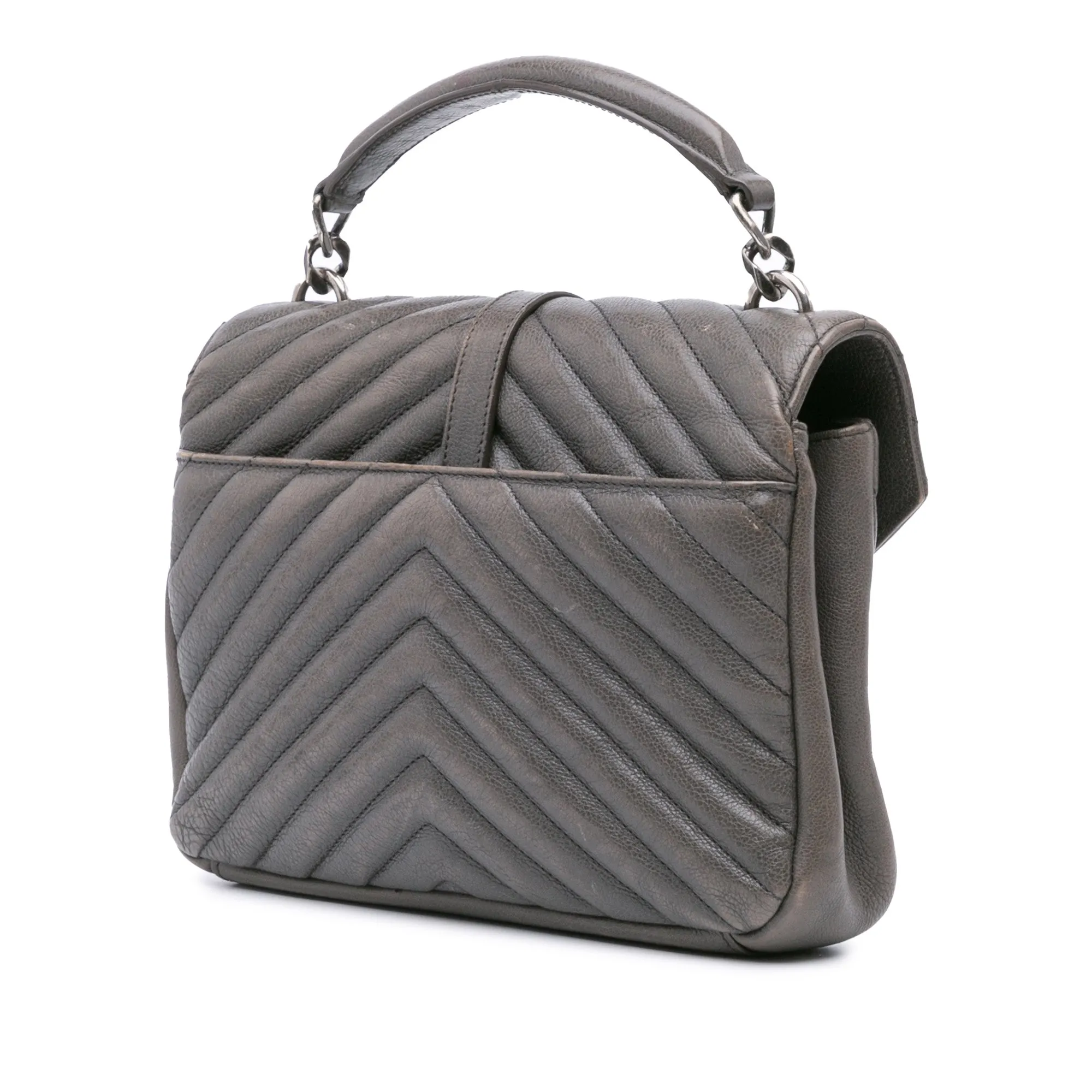 Medium Monogram Chevron Sheepskin College Bag