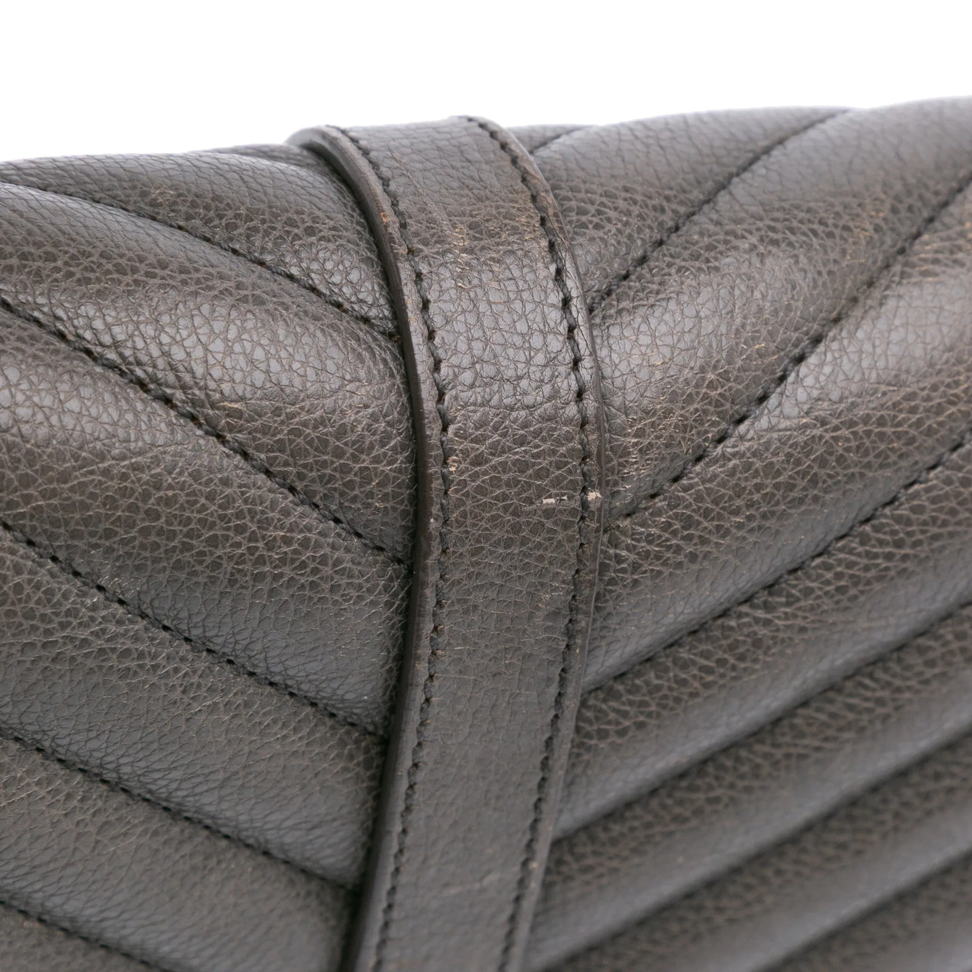 Medium Monogram Chevron Sheepskin College Bag