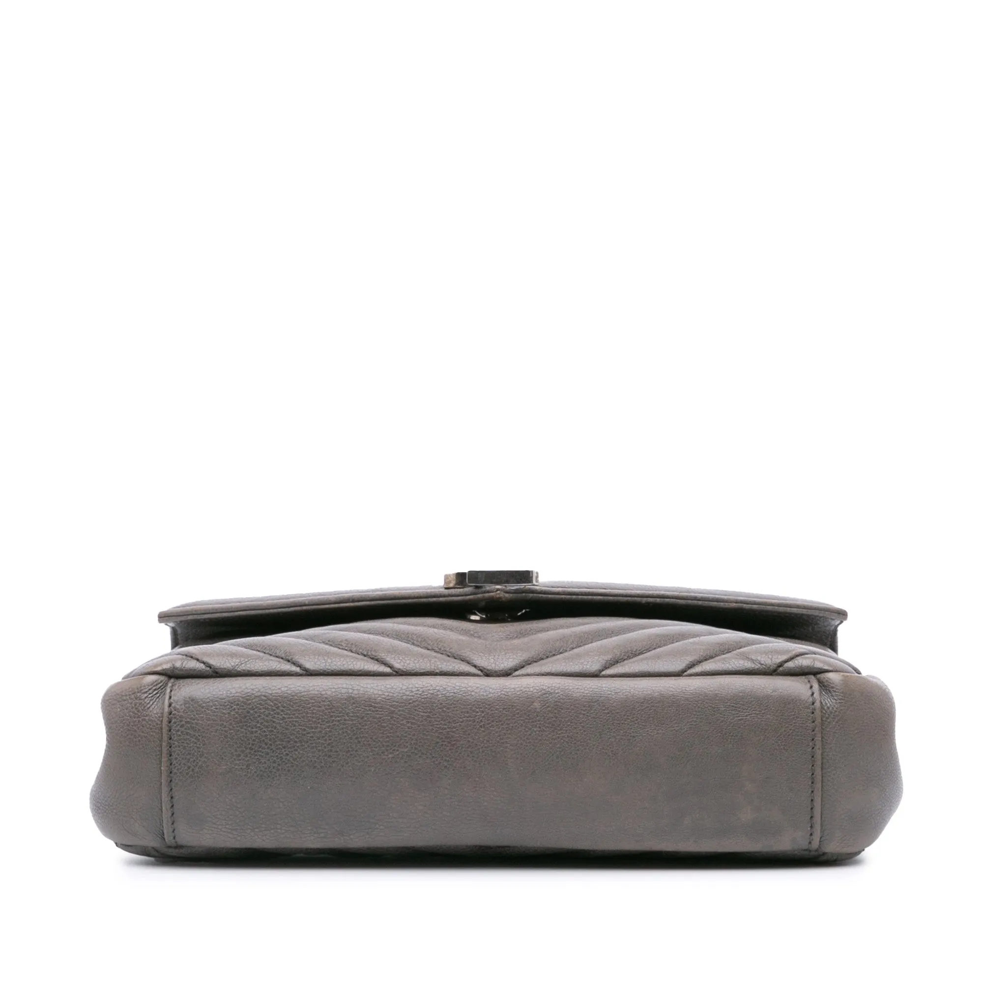 Medium Monogram Chevron Sheepskin College Bag
