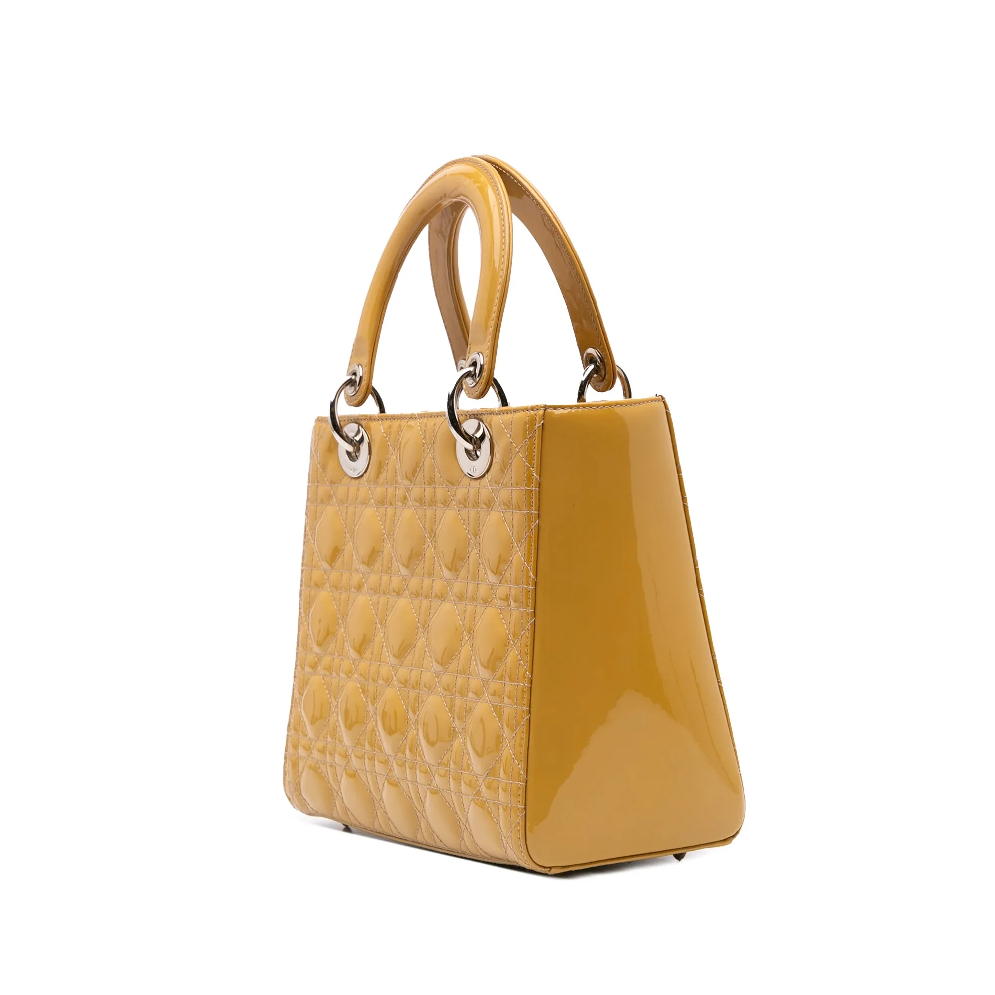 Medium Patent Cannage Lady Dior