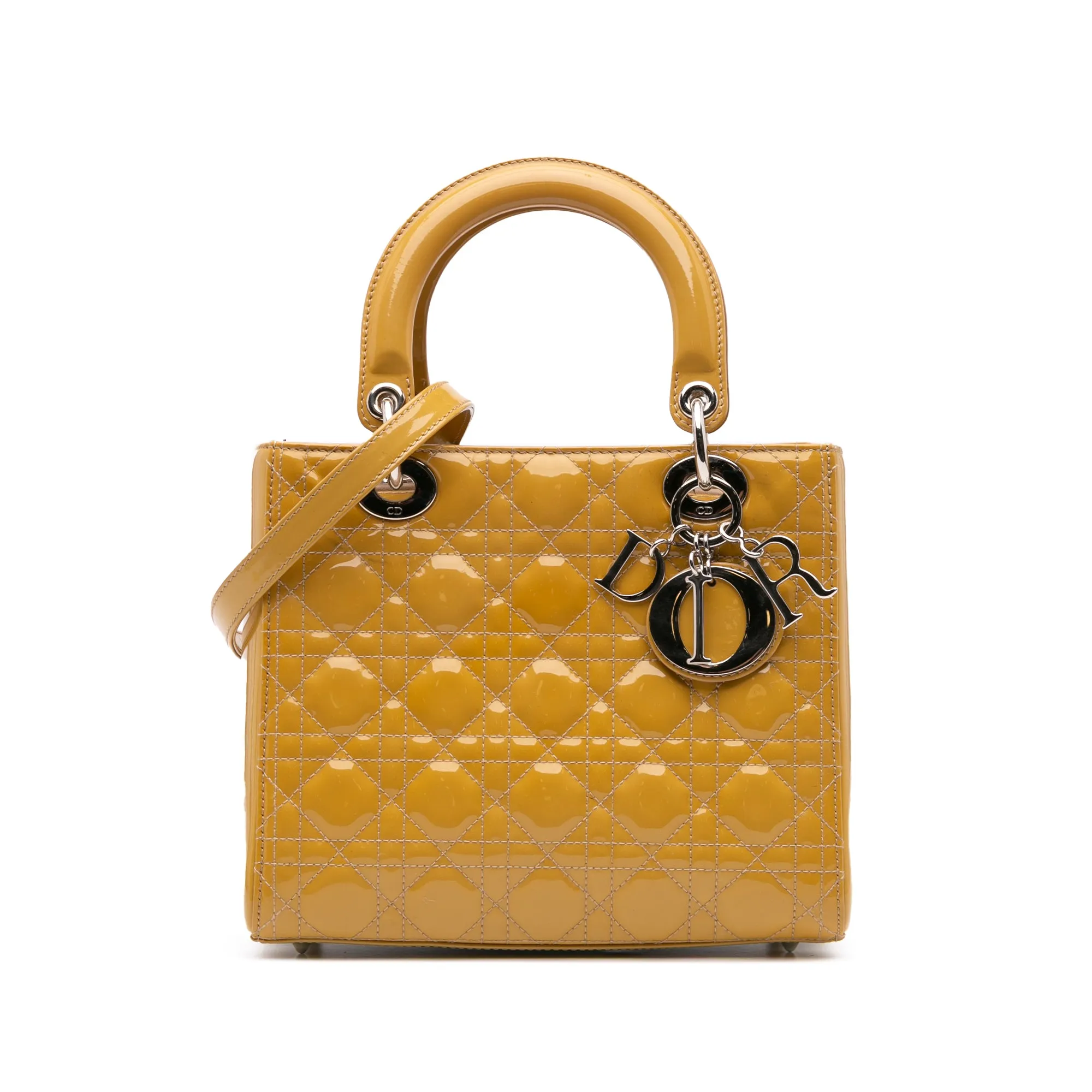 Medium Patent Cannage Lady Dior