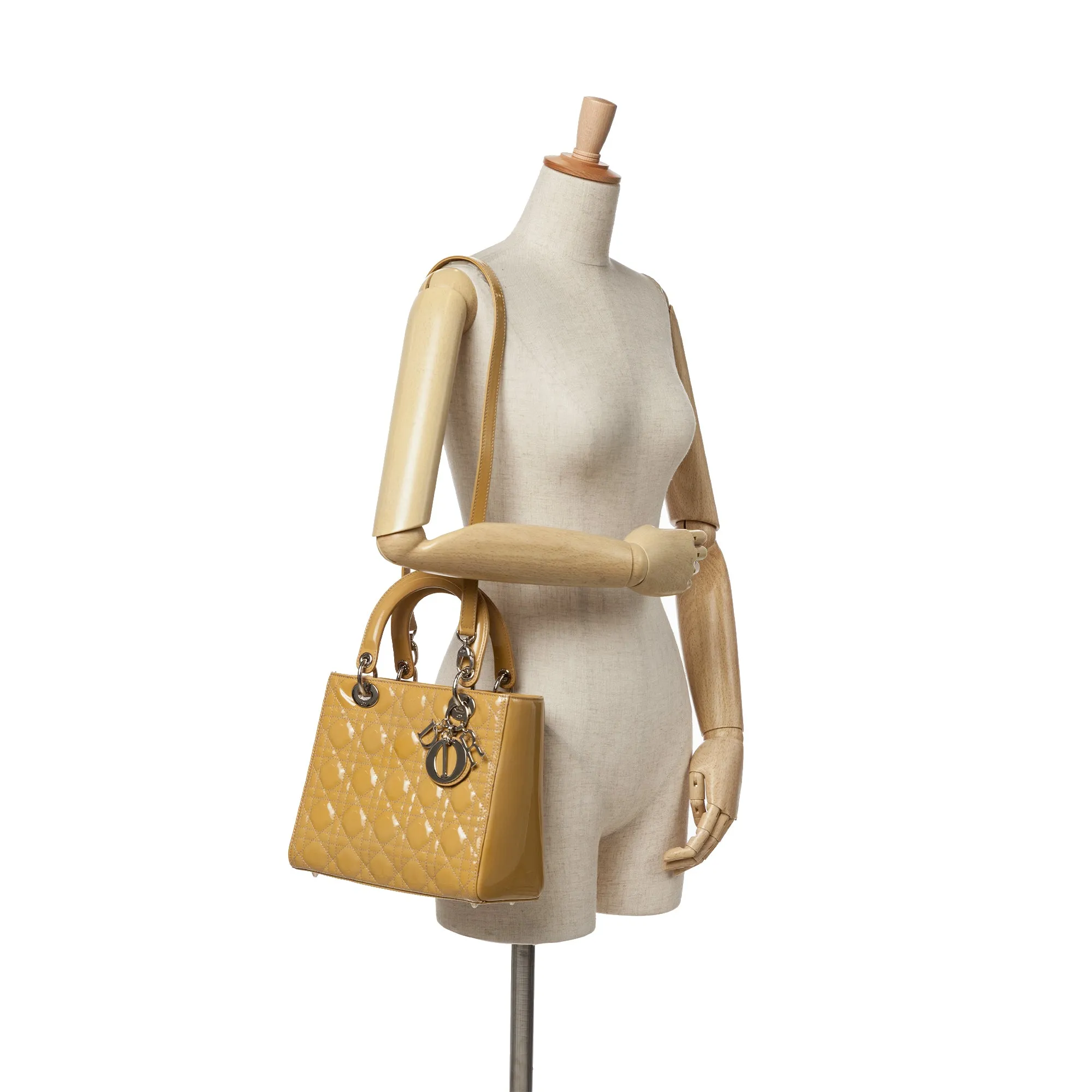 Medium Patent Cannage Lady Dior