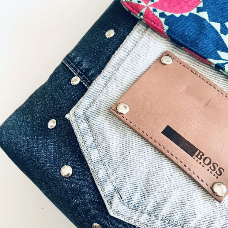 Medium Sunshine Satchel - Pink and blue floral