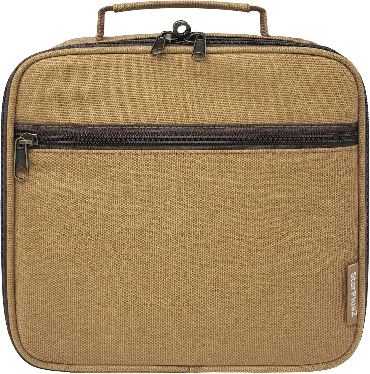 Medium Travel Pill Bottle Organizer, Medicine Bag, Carrier for Medications and Medical Supplies - Khaki Canvas (Without Lock)