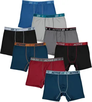 Mens 6 or 8 Pack Dry Fit Performance Boxer Briefs for Men, Cooling Moisture Wicking Athletic Support Underwear