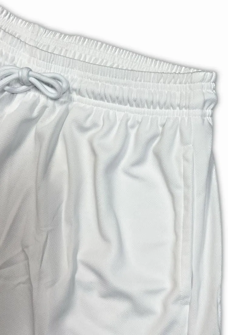 Men's Letter Graphic Los Angeles Basketball Print Workout Waist Mesh Shorts Casual Cool Track Shorts Athletic Gym Shorts