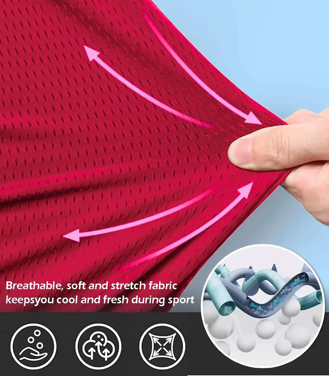 Mens Mesh Shorts 6 Inch Inseam Mens Athletic Shorts Breathable Fabric for Gym and Workouts