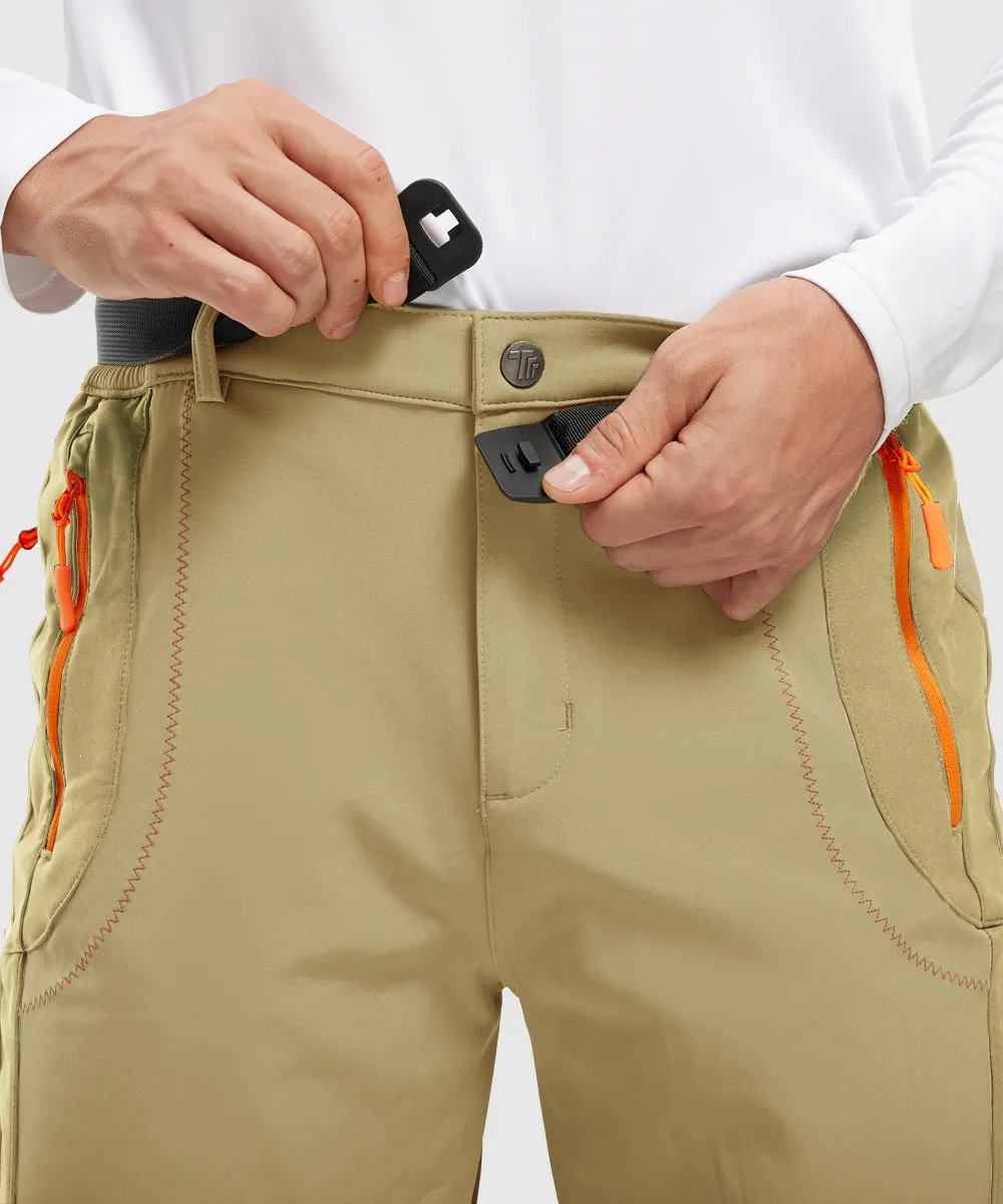 Men's Outdoor Snow Ski Water Resistant Fleece Lined Pants