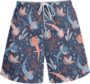 Men's Swim Trunk,Fashion Quick-Dry Beach Board Shorts with Mesh Lining Pockets