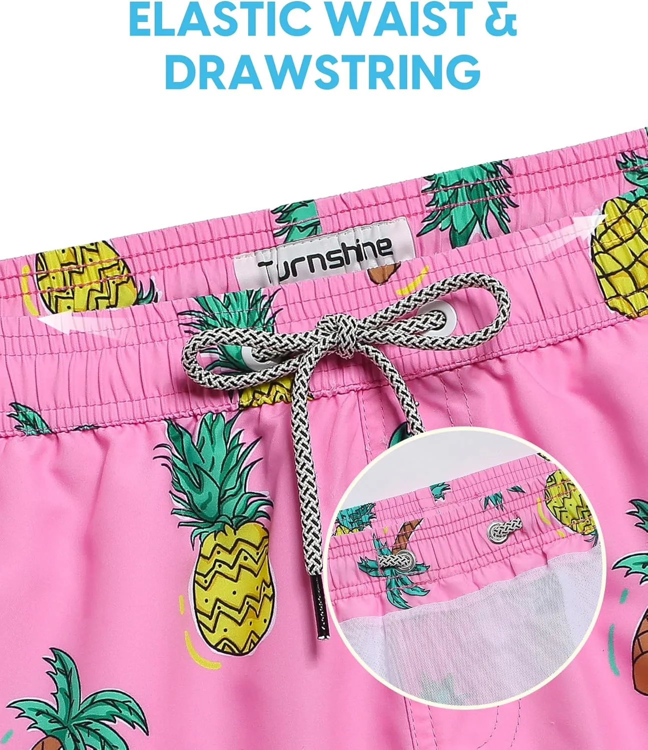 Mens Swim Trunks 5 Inch Swimming Shorts with Mesh Lining Quick Dry Bathing Suits for Men Swimwear