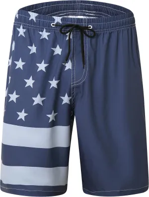 Mens Swim Trunks Quick Dry Board Shorts with Mesh Lining, Breathable Surf Beach Shorts Swimwear Bathing Suits