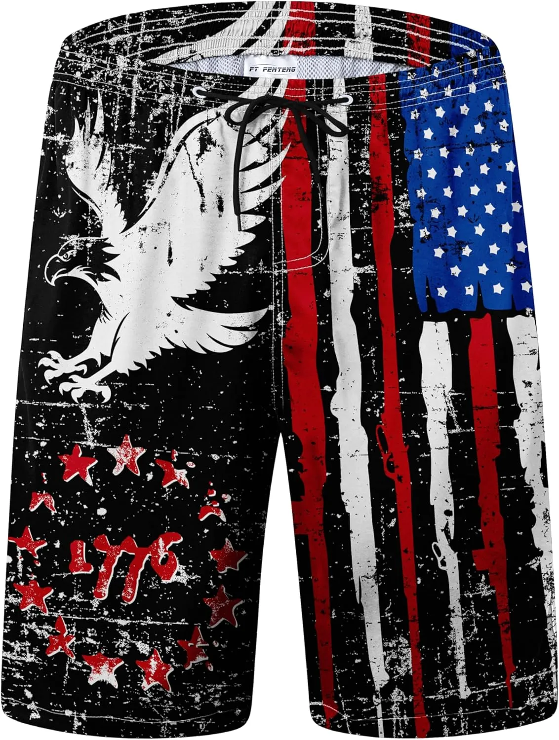 Mens Swim Trunks Quick Dry Board Shorts with Mesh Lining, Breathable Surf Beach Shorts Swimwear Bathing Suits
