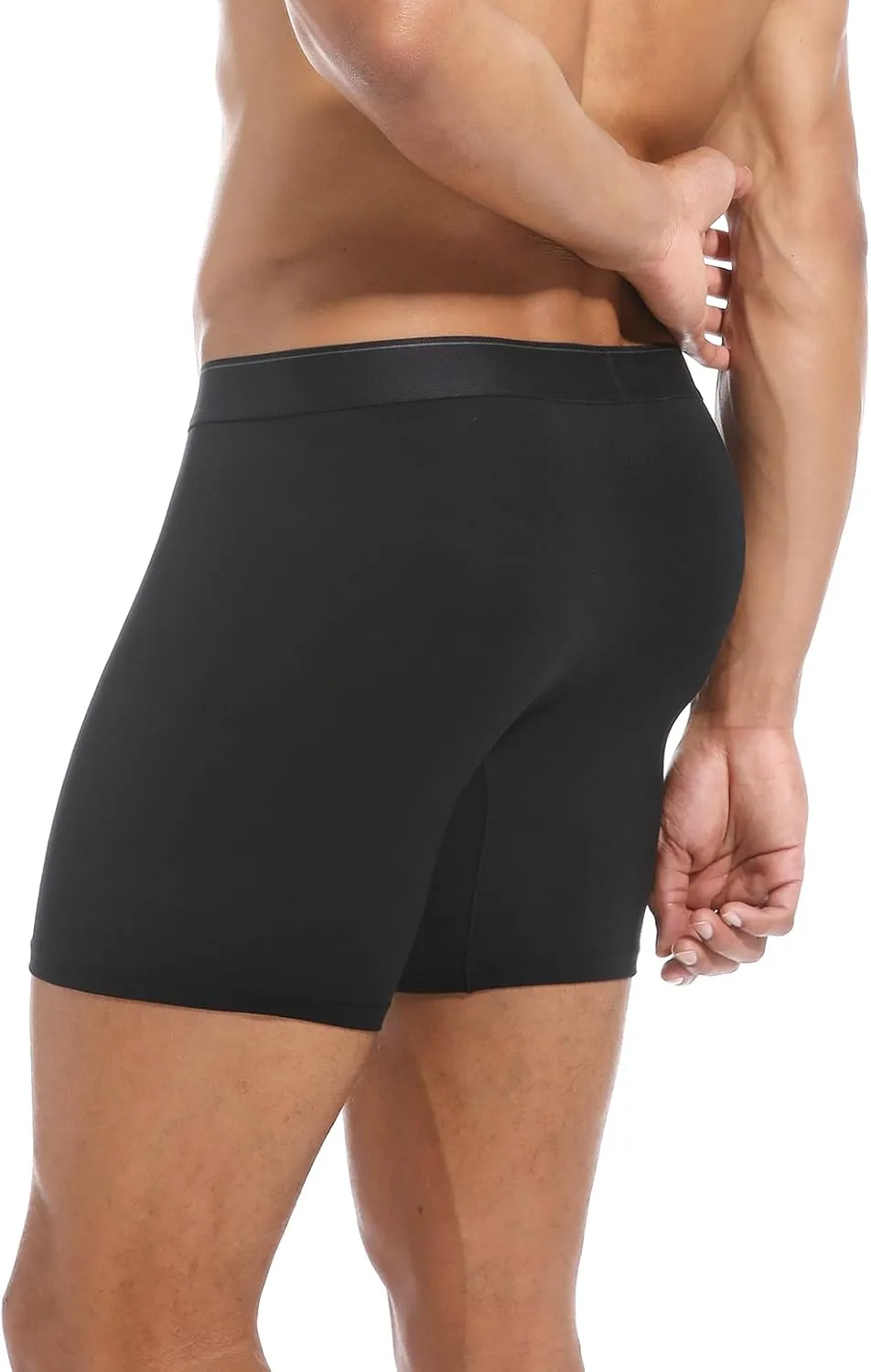 Men's Underwear Boxer Briefs 3Pack, Modal Breathable Underwear with Soft Elastic Waistband, Moisture Wicking